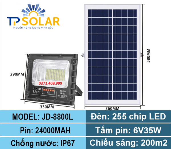Đèn Pha NLMT JD 100W