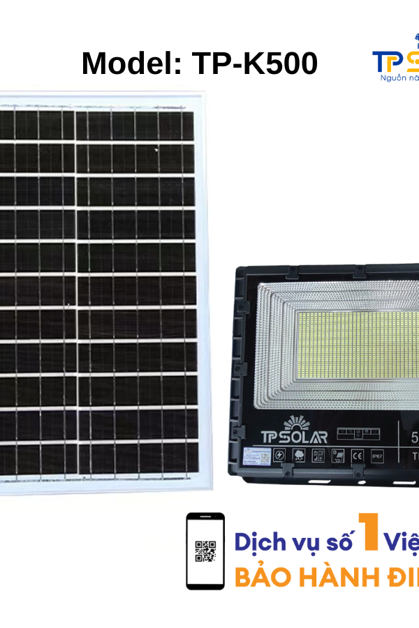 [500W] Đèn Pha Năng Lượng Mặt Trời Bản Nâng Cấp TP SOLAR TP-K500 Mới Nhất