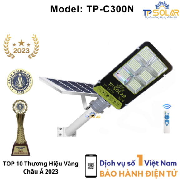 Đèn bàn chải năng lượng mặt trời TP Solar công suất 300W