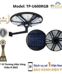 Đèn sân vườn năng lượng mặt trời TP Solar UFO 7màu , công suất 600W