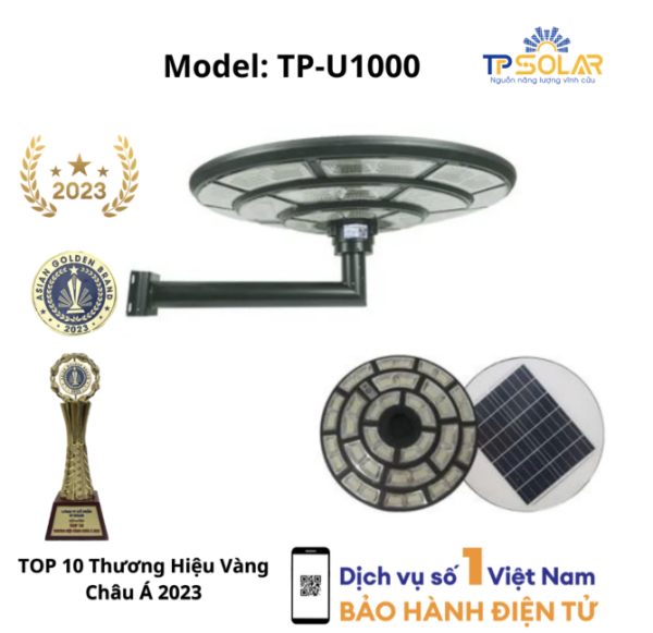 Đèn sân vườn năng lượng mặt trời TP Solar UFO, công suất 1000W