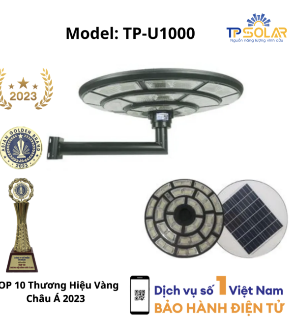 Đèn sân vườn năng lượng mặt trời TP Solar UFO, công suất 1000W