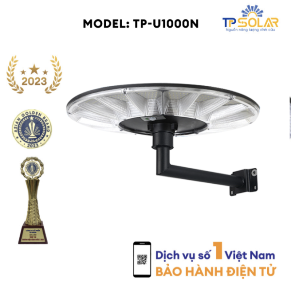 Đèn sân vườn năng lượng mặt trời TP Solar UFO, công suất 1000W 3 màu sáng