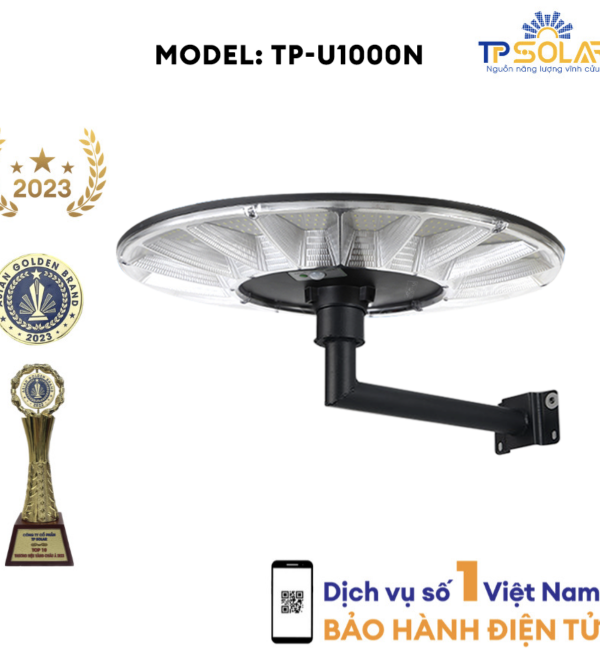 Đèn sân vườn năng lượng mặt trời TP Solar UFO, công suất 1000W 3 màu sáng