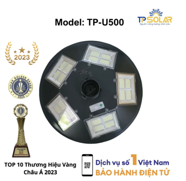 Đèn sân vườn năng lượng mặt trời TP Solar UFO, công suất 500W