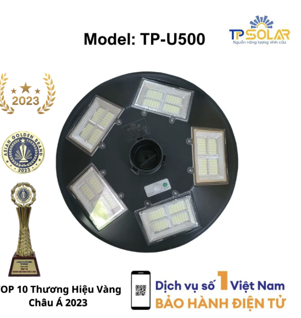 Đèn sân vườn năng lượng mặt trời TP Solar UFO, công suất 500W